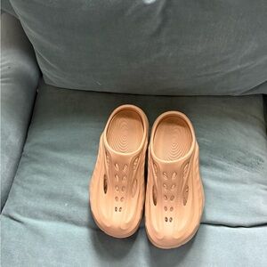 Hoka Beige Slip-On Clogs